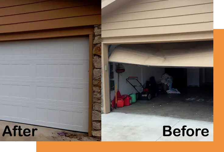 before and after garage door repair before and after repair